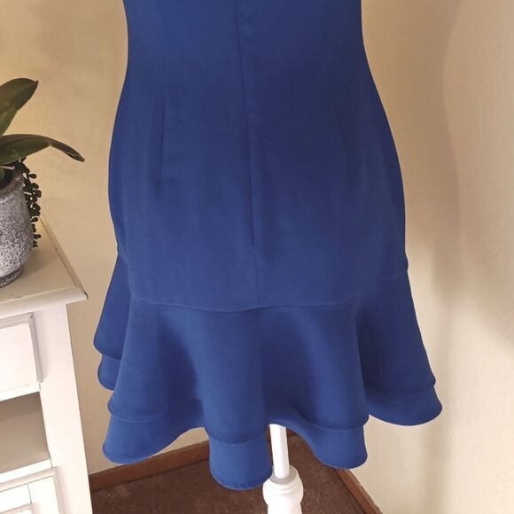 Eliza J Royal Blue Dress. Tiered Hem. Tango. - Picture 9 of 13